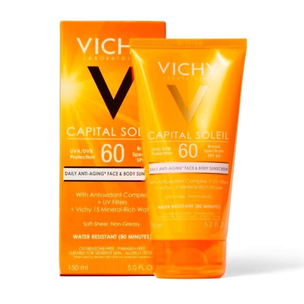 Vichy Capital Soleil SPF60 5oz Face & Body Anti-Aging Sunscreen UVA UVB …